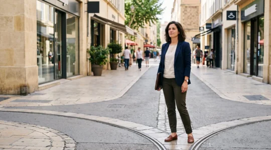 Entrepreneur face à trois chemins symbolisant le choix entre SARL, SAS et EURL pour lancer sa franchise